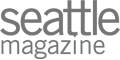 The image displays the logo of "Seattle magazine" in lowercase gray letters.